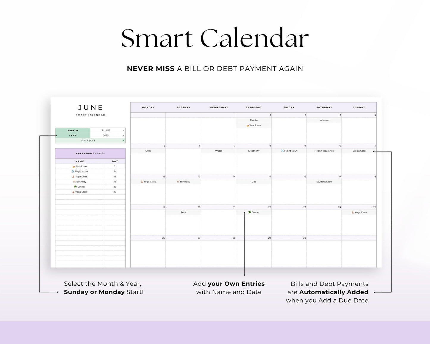 Monthly Budget Template Finance Tracker