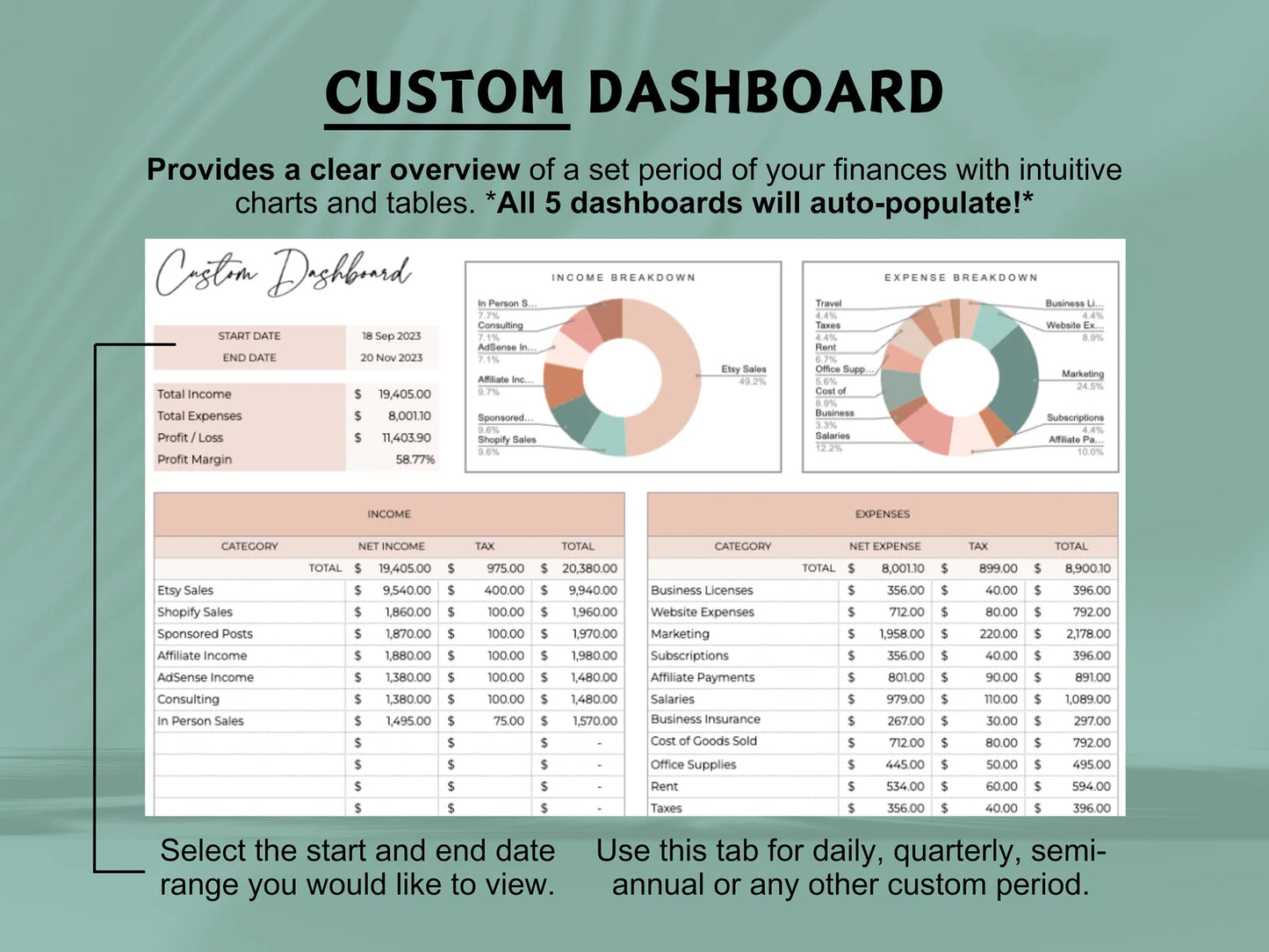 The Ultimate Small Business Google Sheet Bookkeeping Spreadsheet