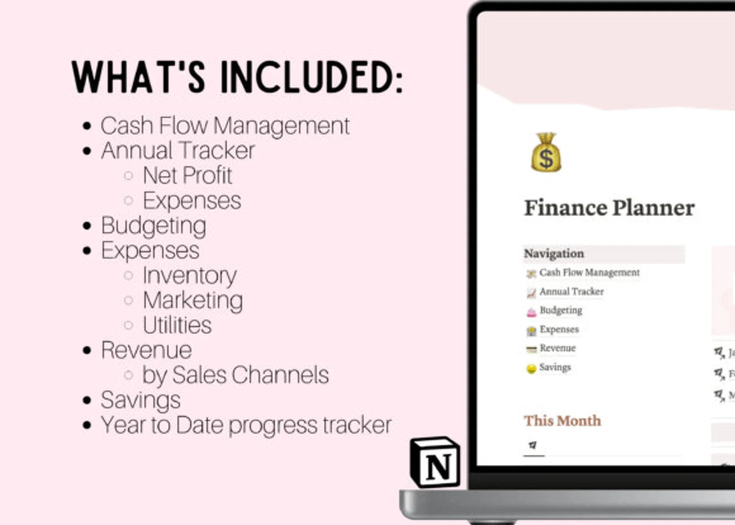 Small Business Finance Notion Planner