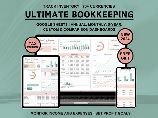 The Ultimate Small Business Google Sheet Bookkeeping Spreadsheet