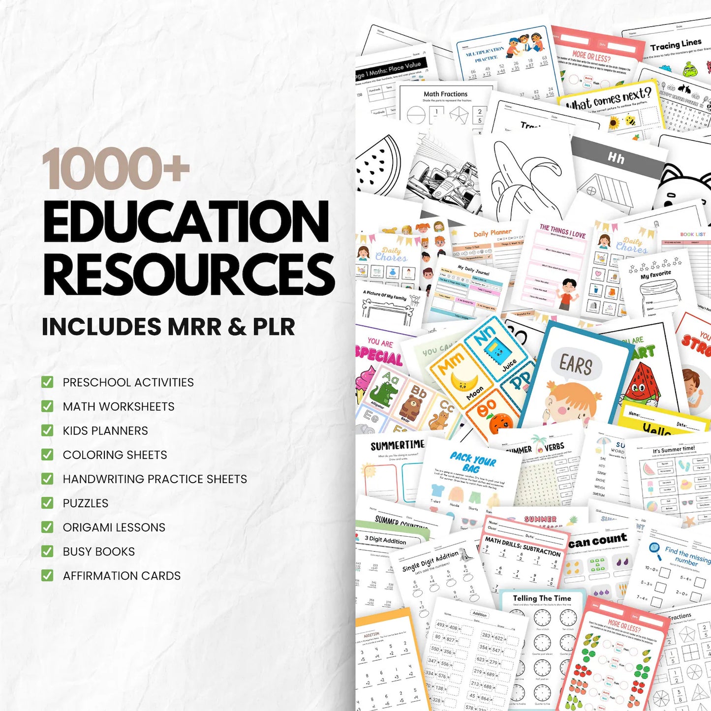 1000+ Educational Resource Bundle PLR