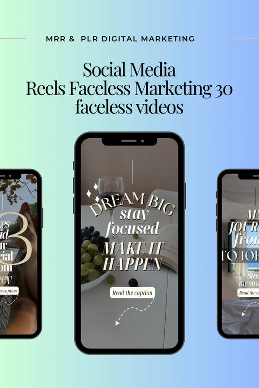 30 Social media Reels bundle 30FacelessLuxLife